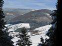 Winter, das Tal in Weiss